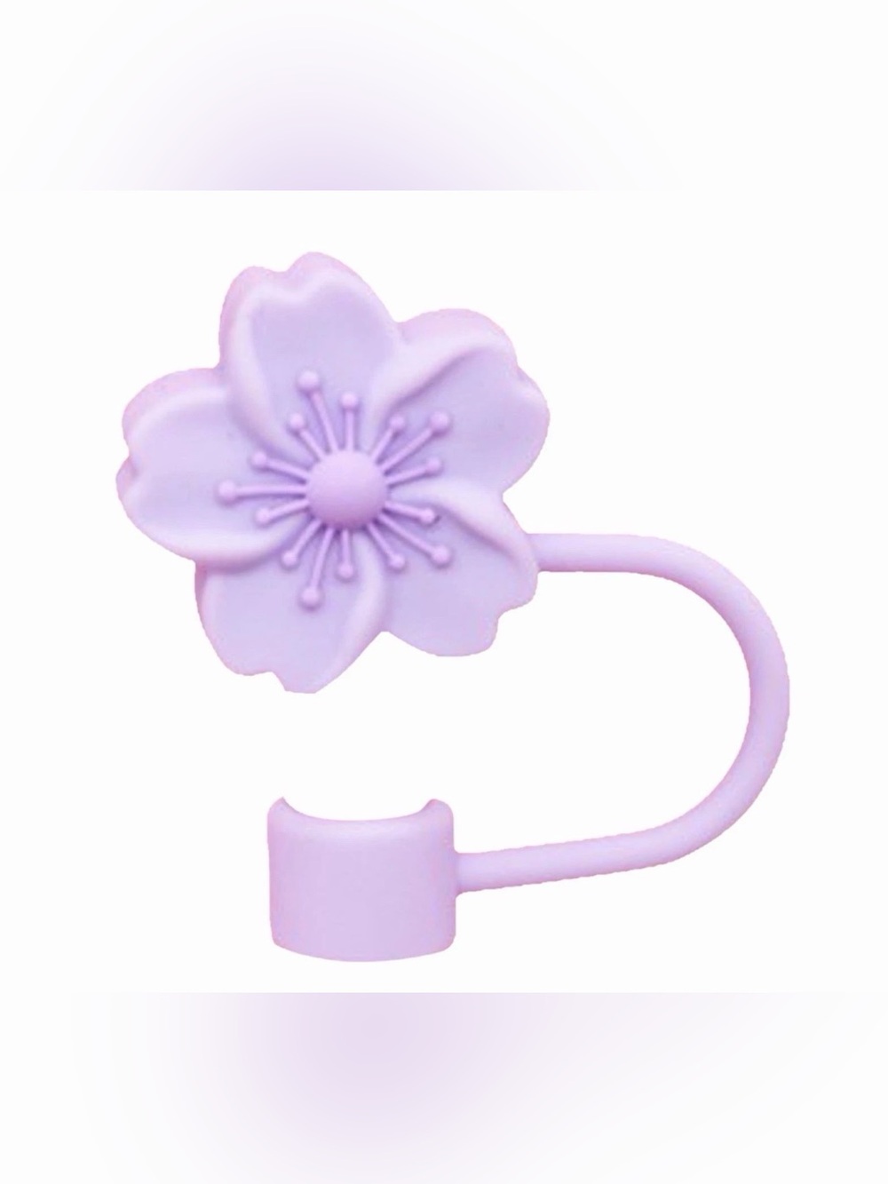 3x Flower Silicone Straw Cover Cap for Stanley Cup, 10 mm 0.4 in Reusable Topper